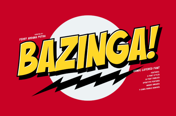 Bazinga: A Bold Display Font for Playful Branding
