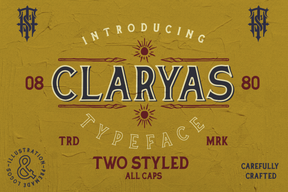 Claryas: The Bold Vintage Display Font for Makers