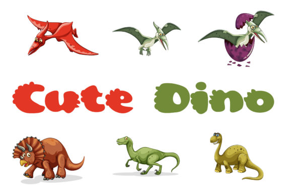 Cute Dino Font for Playful Branding