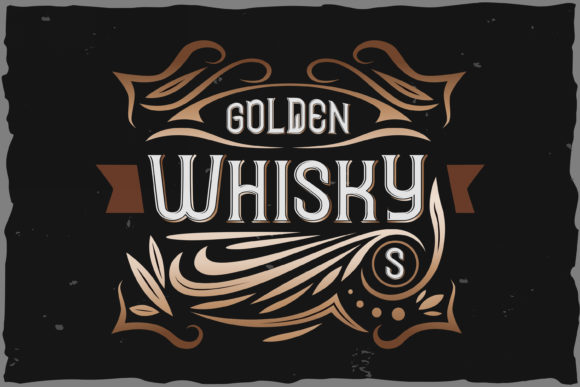 Golden Whisky: A Bold Vintage Display Font for Web Headers